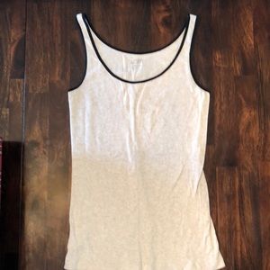 Tan with black outlined tank LOFT